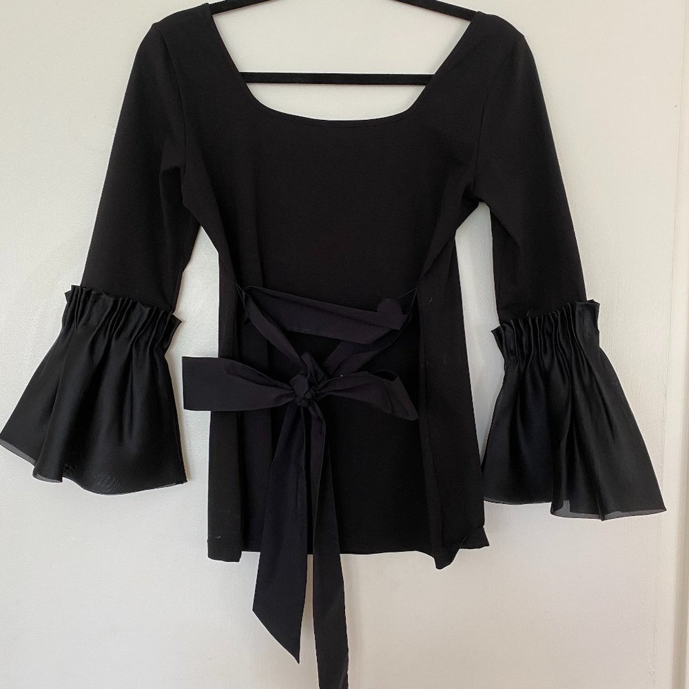Ruffled Sleeves and Bow Blouse by Anne Fontaine